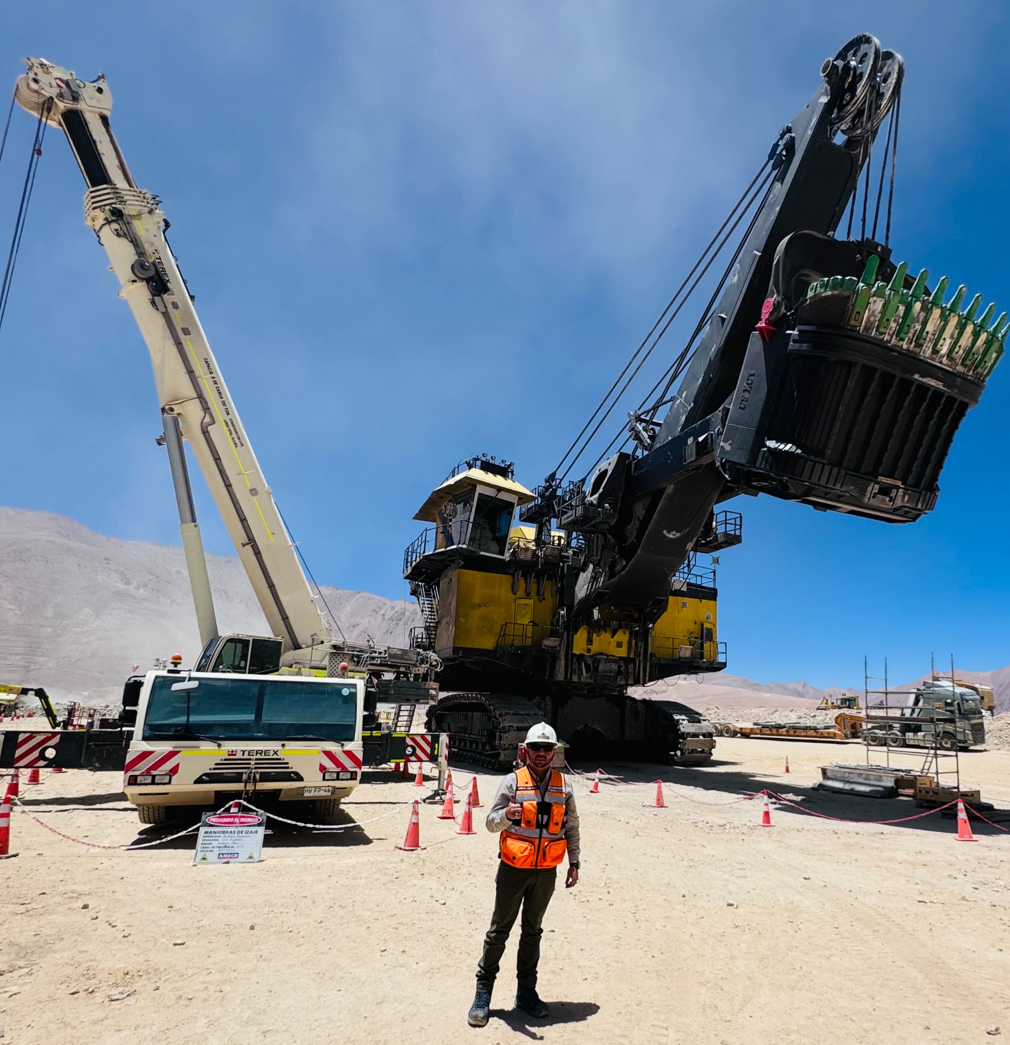 Mantenimiento mayor de pala hidráulica en una operación minera